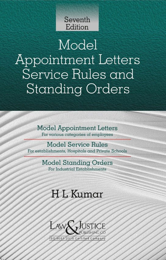 Model Appointment Letters, Service Rules and Standing Orders